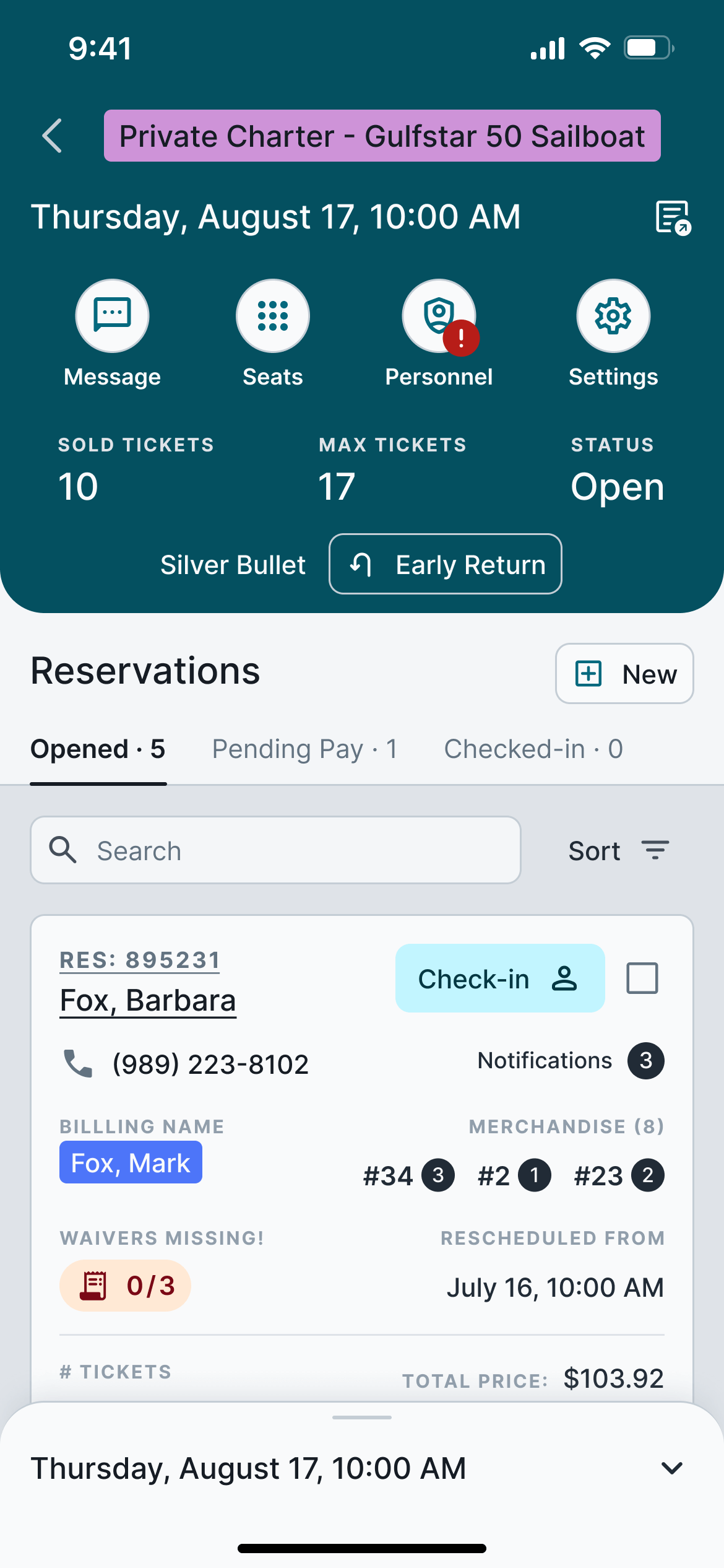 Mobile app version. Event etails